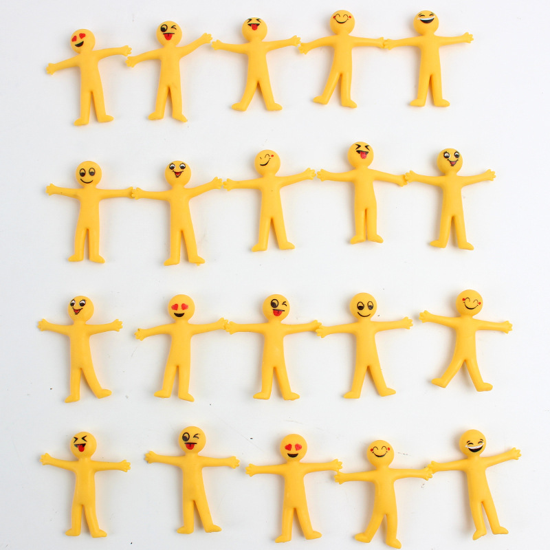 Factory Hot Sale Yellow Villain Decompression Toy Mini Pull Stretch Yellow Villain Squeezing Toy Children's Toys