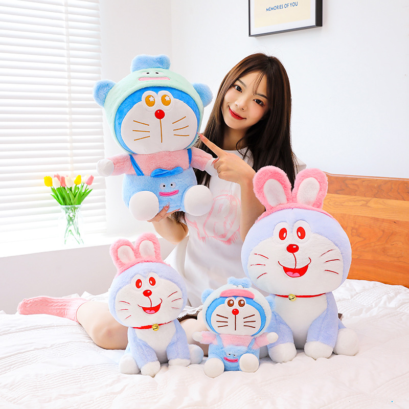 可爱哆啦a梦毛绒玩具公仔儿童柔软抱枕布娃娃叮当猫玩偶生日礼物
