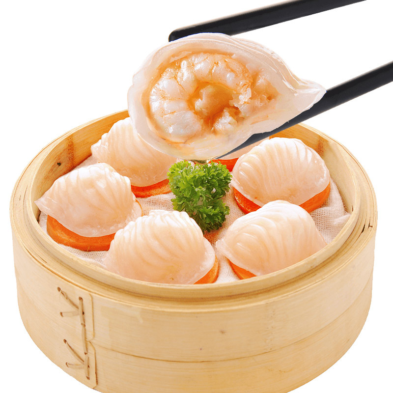 八菽公水晶虾饺皇港式速冻虾饺 广式点心早茶下午茶虾饺160个批发