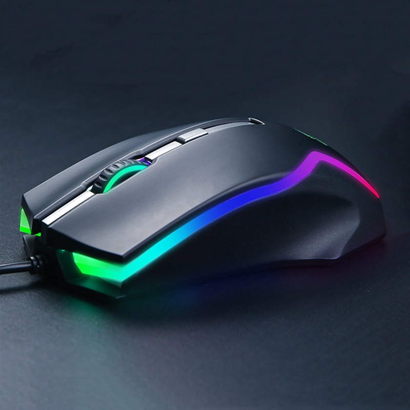 达尔优vx10牧马人鼠标rgb幻彩背光电竞电脑lol吃鸡cf办公家用网吧