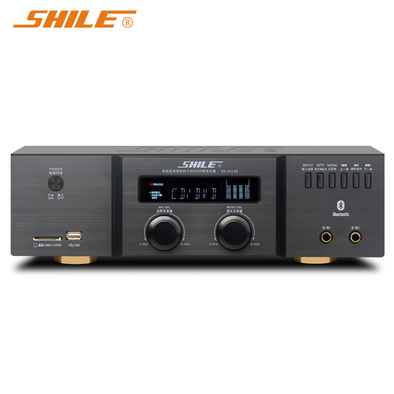 狮乐(shile) av-2011b专业ktv舞台音响定阻功放机 会议室 商铺
