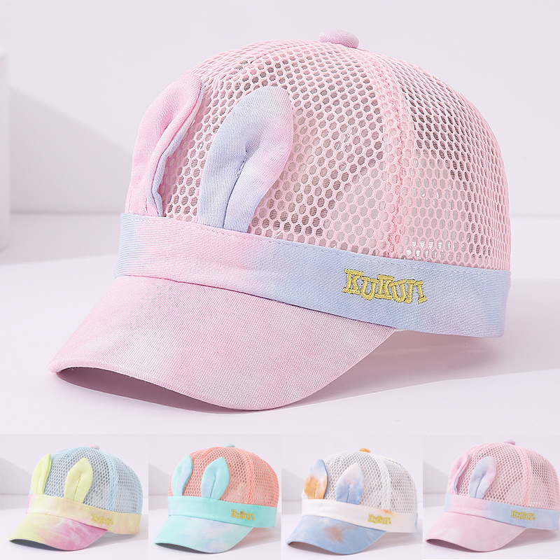 baby hat summer new cute fashionable rabbit full net baseball cap infant sun-proof peaked cap sun hat