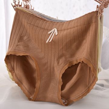 莫代尔无缝内裤女士中腰提臀新款无痕一片式新款女式三角裤衩头