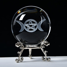 水晶球摆件底座骷髅头太阳系独角兽蒲公英内雕球书桌面装饰品跨境