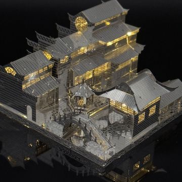 江南水乡 金属拼图3d立体建筑模型diy手工玩具创意生日礼物小摆件