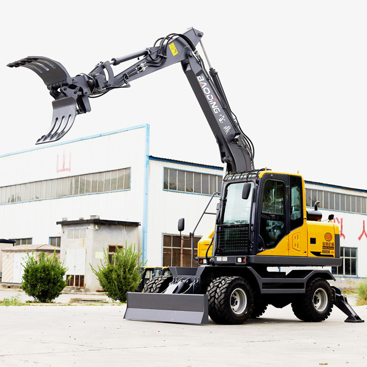 轮式抓包机 家纺布包装卸用挖掘机式抓机 宝鼎95型抓包机