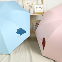 大量批发三折折叠雨伞印刷logo韩式晴雨两用创意太阳伞防晒遮阳伞