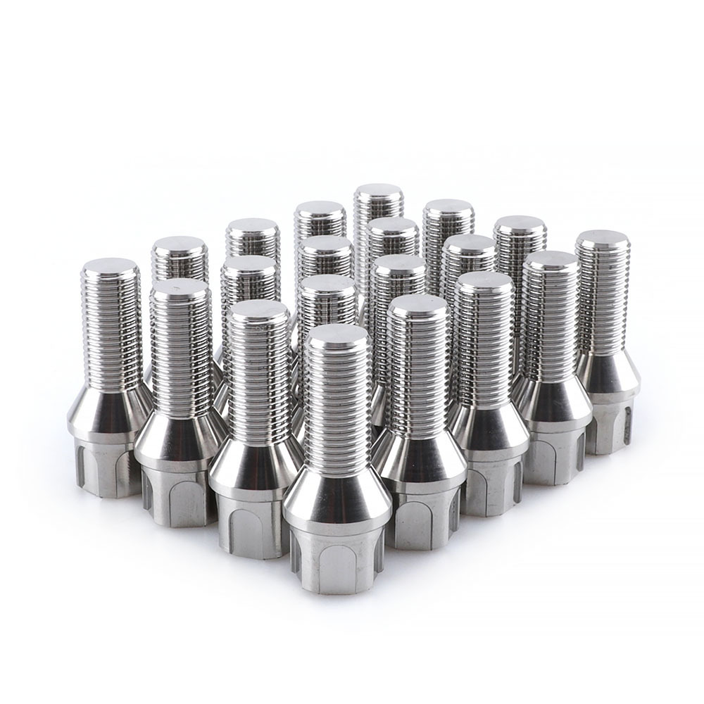 厂家直供汽车改装钛合金轮毂螺栓55mm长通用带套筒定位销轮毂螺丝