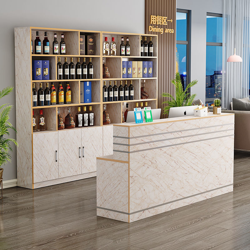 烟酒柜转角吧台收银台柜台宾馆酒店饭店餐厅小型巴台桌酒架商铺