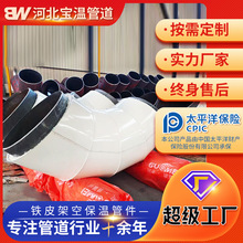 架空式镀锌铁皮聚氨酯保温钢管 预制架空保温管道及管件生 产厂家