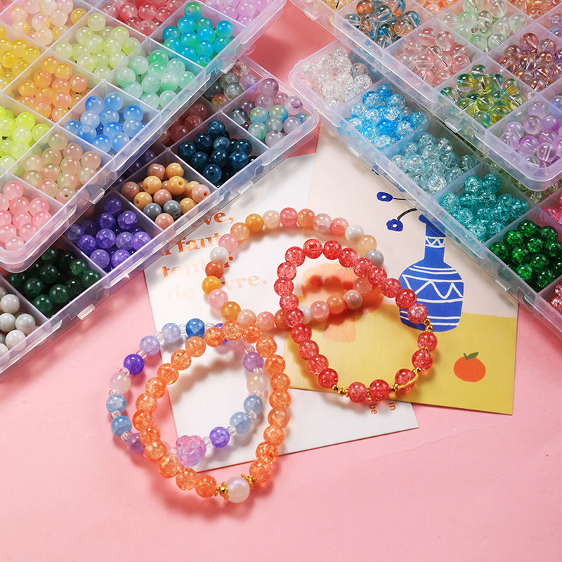 Glass Glass Chipping Beads Boxed Scattered Beads Material Package Handmade Diy Beaded Bracelet/Necklace Jewelry Accessories Materials Beads