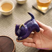 故宫创意可爱陶瓷小猫咪摆件桌面客厅茶几装饰品鱼缸盆栽造景茶宠