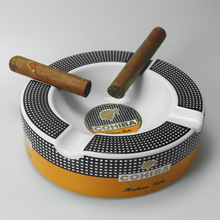 雪茄专用烟灰缸雪茄四位圆形烟灰缸创意陶瓷烟灰缸家用雪茄烟盅