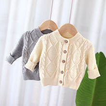 针织开衫婴儿1-3岁女童毛衣春装6个月儿男宝宝小外套棉洋气