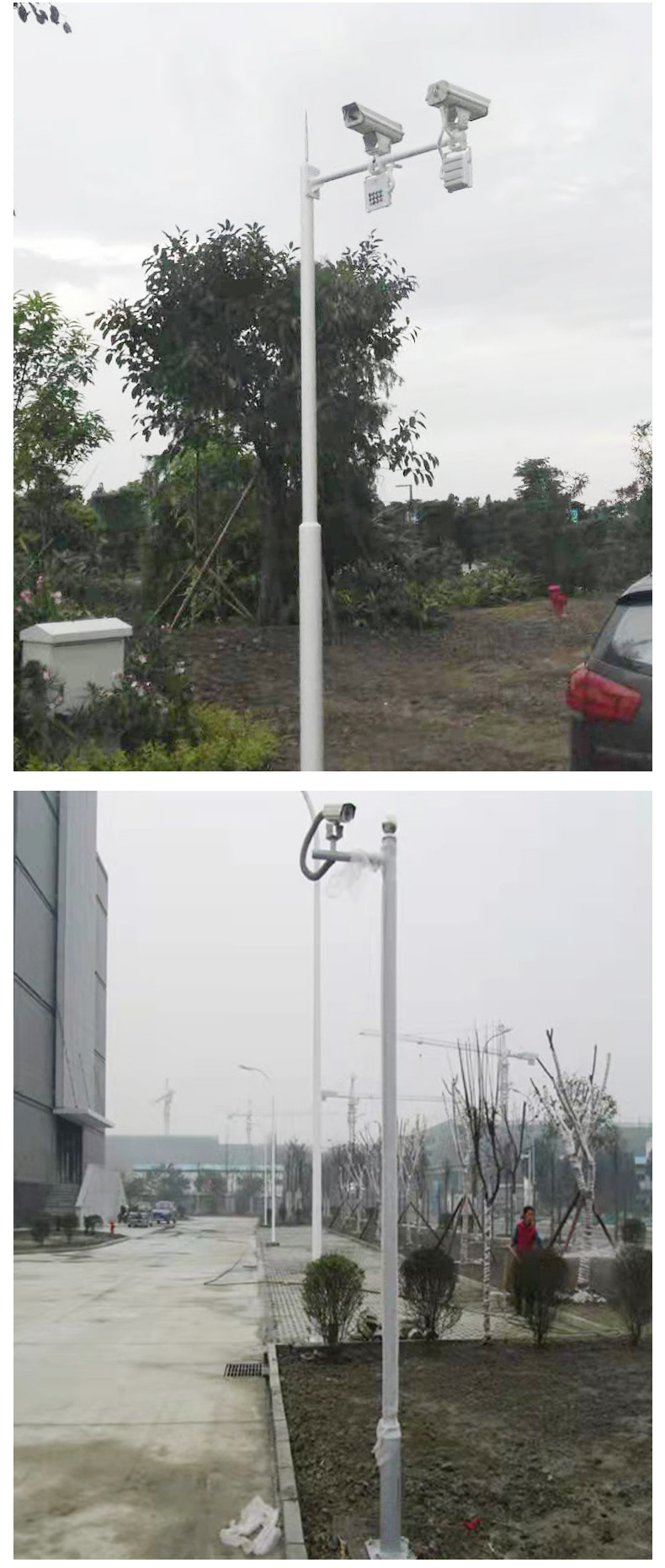 小区监控立杆,摄像机监控杆,平安城市圆杆,大小头立杆