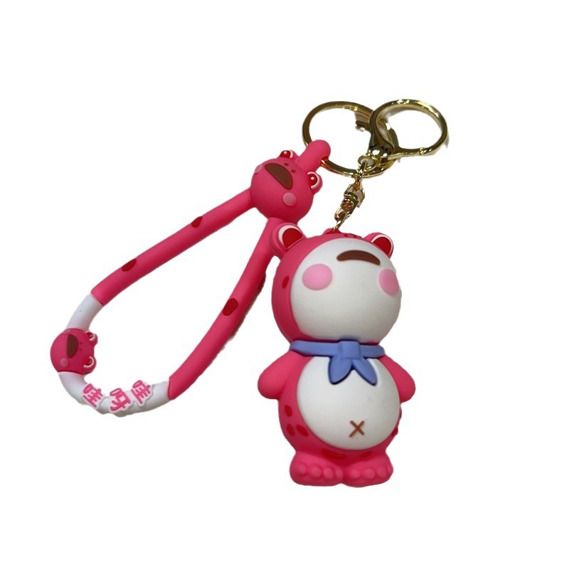 Cute Lonely Frog Key Chain Couple Ornament Cartoon Schoolbag Pendant Public Stall Cultural and Creative Gifts Wholesale