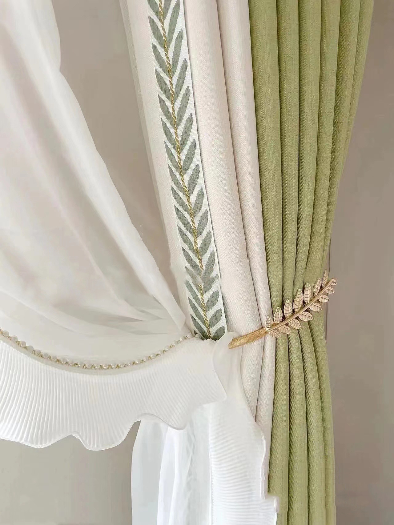 棉麻日式遮光窗帘客厅卧室书房高温定型工程民宿酒店窗帘布成品