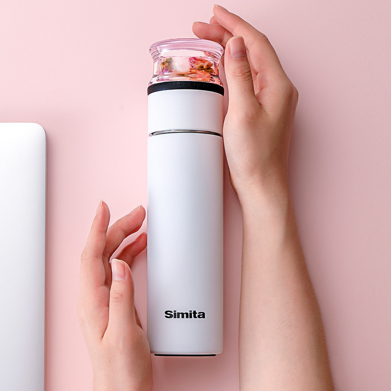 德国simita保温杯女士便携316不锈钢水杯茶水分离泡花茶杯子定制
