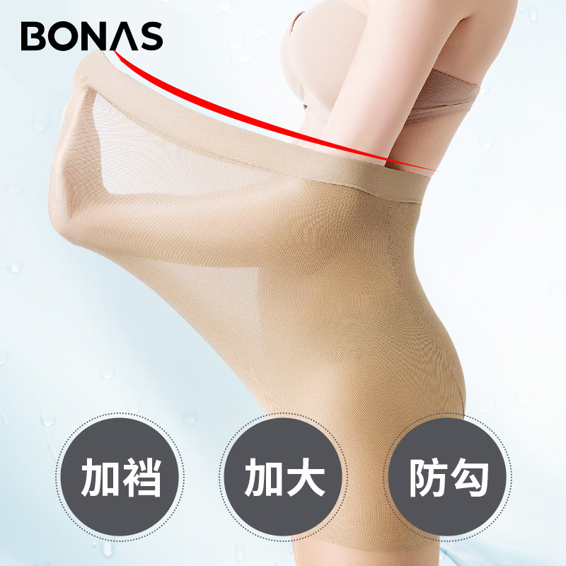 Baoyuer New plus Size Sexy Plump Girls Thin Stockings Spring and Summer Transparent Extended Pantyhose Ds1017