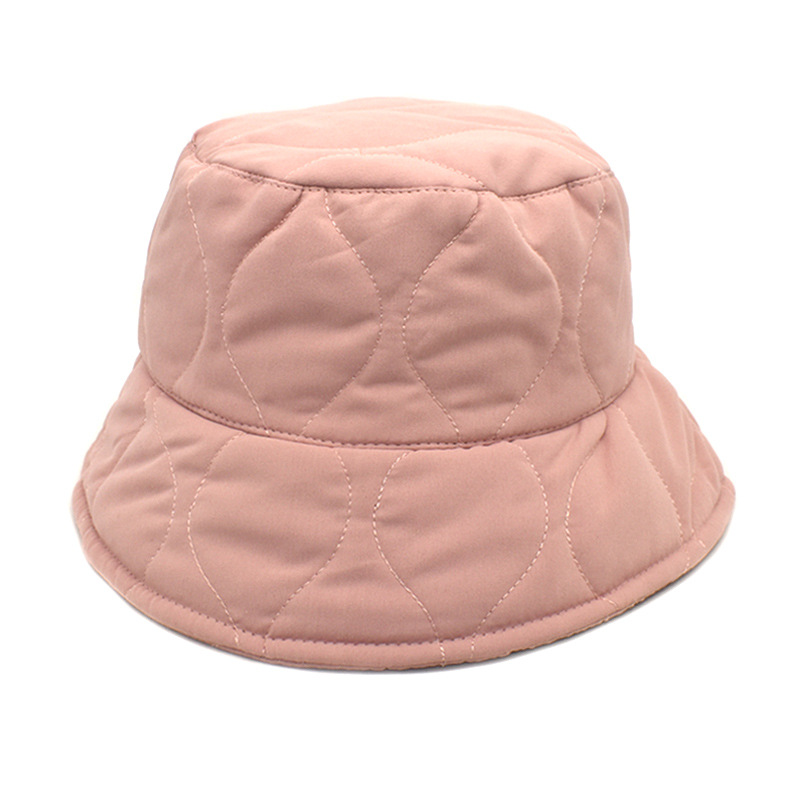 Amazon Winter Women's New Thickened Bucket Hat Women's Korean Style Pure Color All-Matching Bucket Hat Trendy Internet Red Fashion Warm Hat