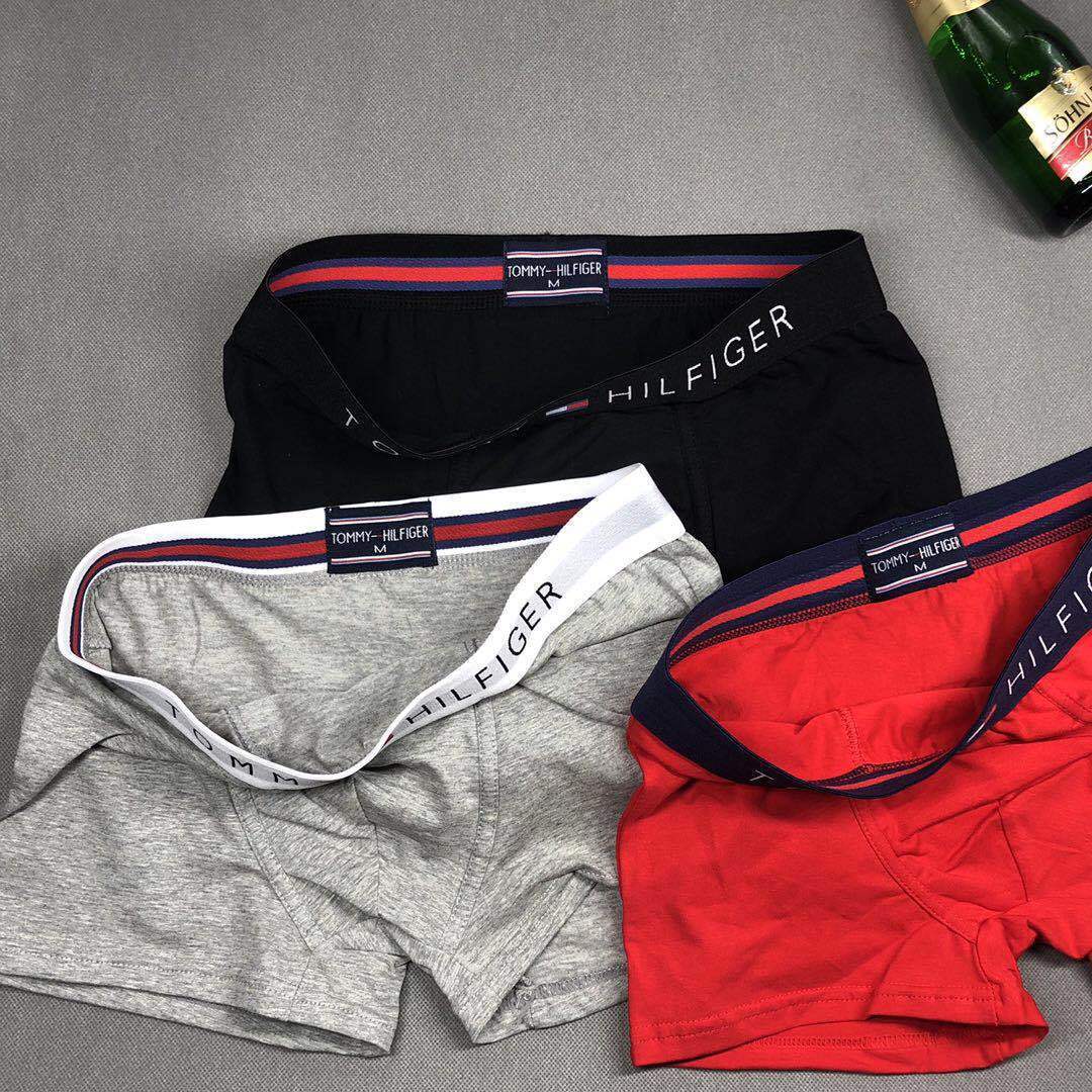 tommy汤米内裤男士平角裤礼盒男裤衩透气中腰四角本命男短裤