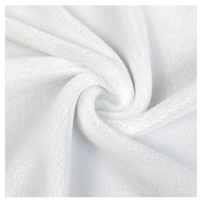 Spot Single Double-Sided Bleached White Flannel Super Soft Imitation Super Exclusive for Heat Transfer Digital Printing Flannel