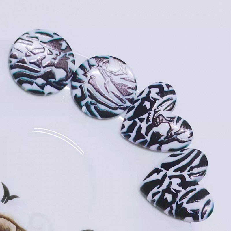 Leopard Zebra Print Geometric Ear Studs Sterling Silver Needle Exaggerated Niche Design Personalized High-Grade Earrings