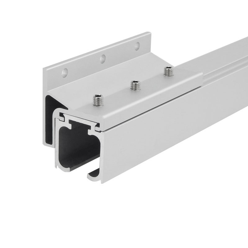 无框钢化玻璃门轨道侧装吊轨滑轨吊趟门移门吊轮滑轮轱辘导轨门夹