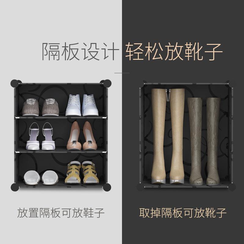 Factory Direct Sales Modern Multi-Layer Simple Shoe Cabinet Household Multi-Functional Dormitory Shoe Rack Storage Cabinet Plastic Combination Shoe Cabinet