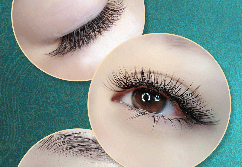 丹漫森嫁接睫毛yy爱情网状编织交叉开花双毛尖种植假睫毛不散根