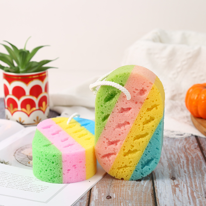 Baijie Four-Color Oval Sponge Household Kitchen Absorbent Washing Pot Dish Towel Rag Can Be Car Sponge