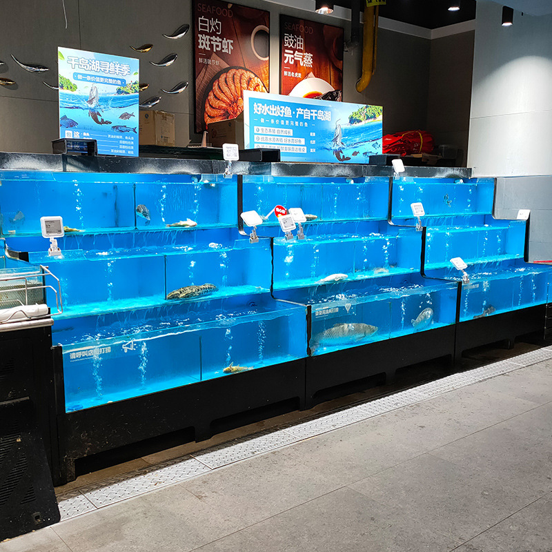 饭店鱼缸商用海鲜池商用池饭店缸超市酒店龙虾黑鱼螃蟹海鲜店鱼缸