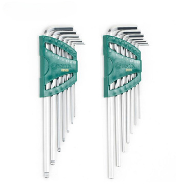 世达工具公制球头l型内六角扳手套装特长内六角螺丝刀六棱 09富知