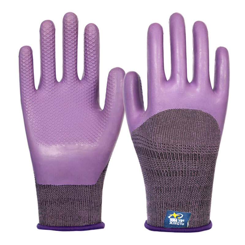 星宇手套优耐保a698半浸胶耐用耐磨防滑防水舒适工地防护劳保手套