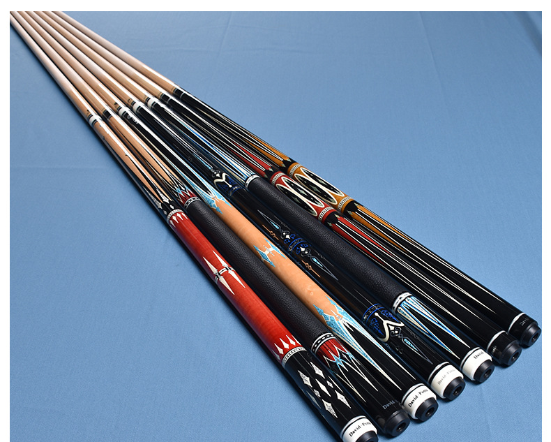 大卫波茨台球杆大头黑八中头球杆中式九球杆桌球杆入门杆12.75mm