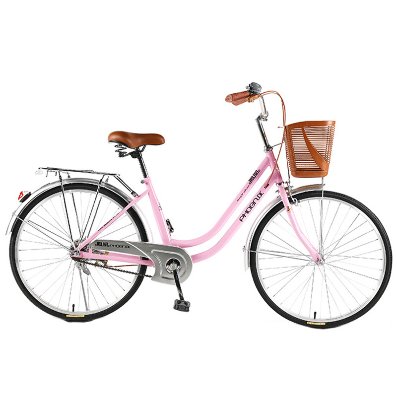 上海凤凰自行车女式24/26寸成人男复古淑通勤车学生轻便代步单车