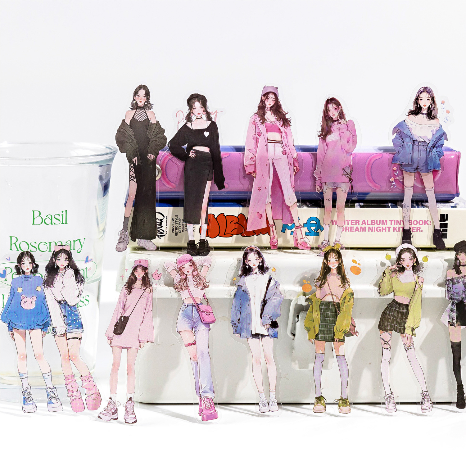 糖诗pet贴纸包 多巴胺少女系列 手帐diy装饰拼贴打底6