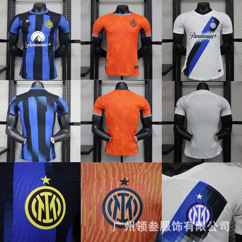 意甲国米ac米兰那不勒斯球员版足球球衣巴雷劳塔罗马库斯比赛队服