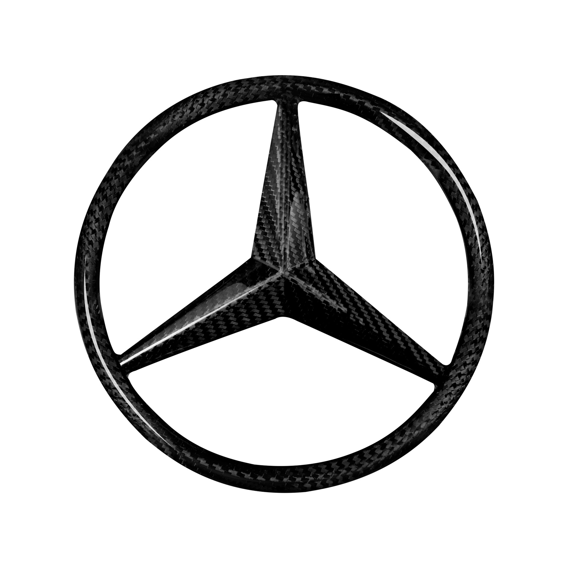 适用于奔驰a/c/e/s/gla/cla级14-18款前标logo真碳纤维装饰18.