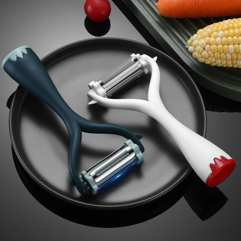 Stainless Steel Multifunctional Paring Knife Household Vegetable Fruit Grater Kitchen Three-in-One Potato Fruit Peeler