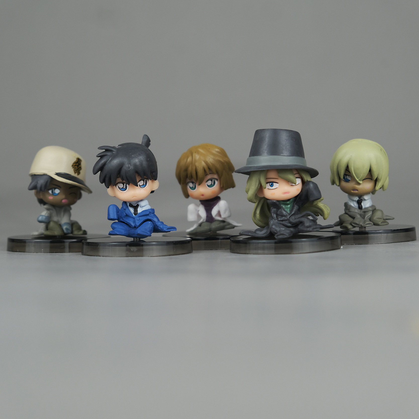 名侦探柯南q版 基德 童年 坐姿 5款 公仔人偶 扭蛋 盲盒 动漫手办