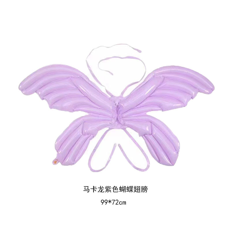 New Stall Butterfly Wings Children's Hanging Back Aluminum Film Balloon Magic Color Stall Banquet Photography Play Props
