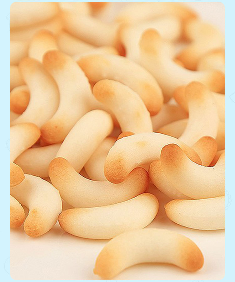 国产河马莉月牙形饼干130g保质期9个月海苔味原味零食韧性饼干