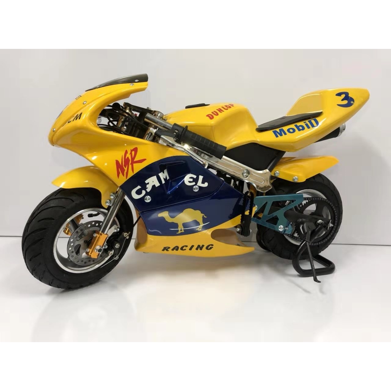 新款49cc迷你小跑车 二冲程时尚易拉电启动摩托车 小跑小型趴赛摩