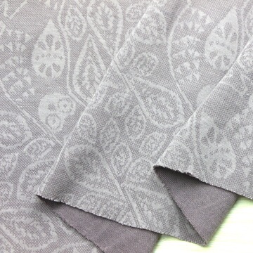 全棉色织双面提花连接布针织布猫头鹰浮雕色织提花双面布服装面料