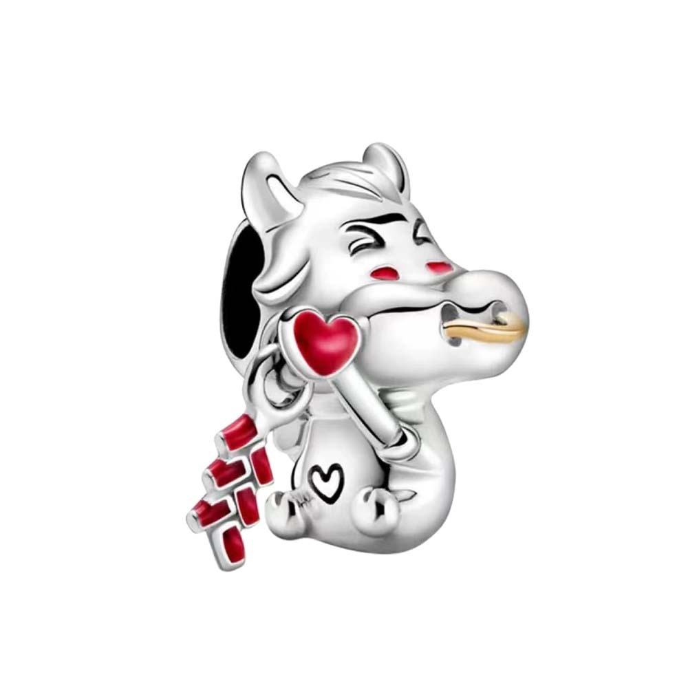 2021款新年春节系列喜气牛牛diy串珠手链珠子饰品配件