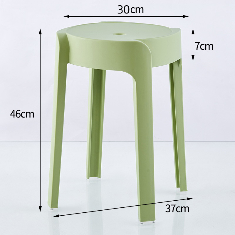 Plastic Stool Household Stackable Cyclone Stool Simple Living Room Dining Table round Stool Portable Windmill Stool Creative Bench