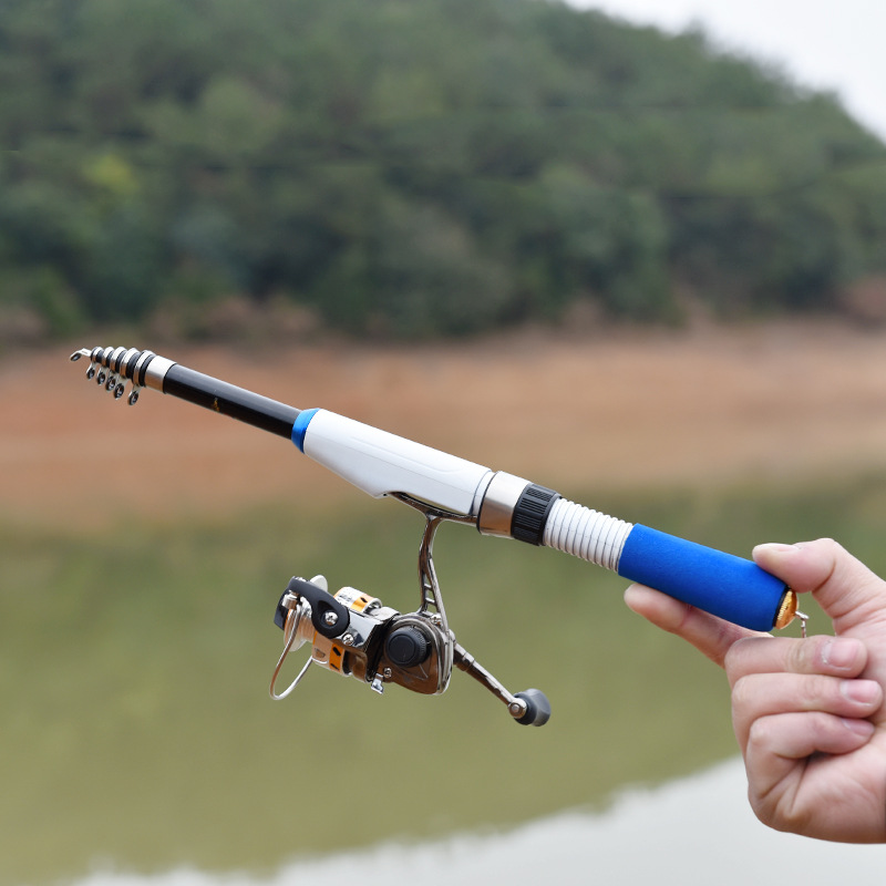 迷你小海竿小抛竿全套碳素超硬超轻鱼竿单竿套装超短便携远投海杆