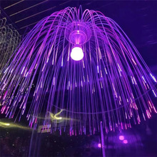 七彩光纤水母灯餐厅led光纤水母亮化红酒吧清吧装饰梦幻氛围吊灯