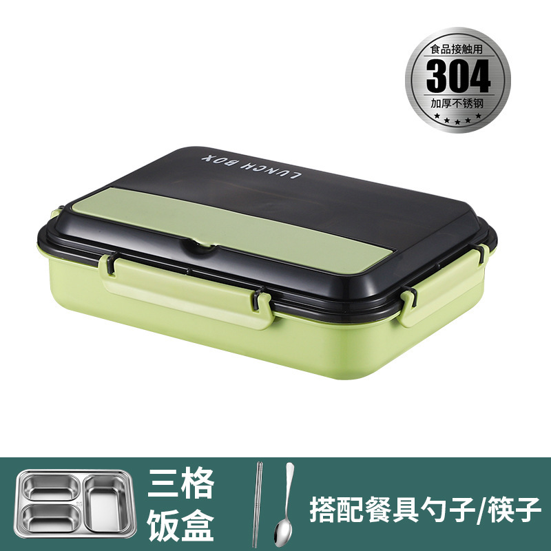 304 Compartment Stainless Steel Lunch Box Student Portable Lunch Box Insulation Fast Food Box